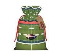 ZISHAK Bolsas de regalo de tela con cordón de campo de fútbol americano y pelota, bolsas de regalo ideales para cualquier ocasión