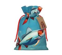 ZISHAK Bolsas de regalo de tela con cordón de pez volador en el océano, bolsas de regalo ideales para cualquier ocasión