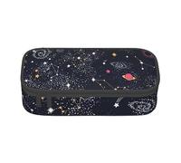 ZISHAK Colorido estuche de tela Oxford de alta capacidad con cremallera, color pastel, rosa, azul, morado, el organizador de escritorio definitivo para la oficina, Constelación de cúmulos de estrellas