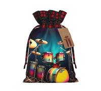 ZISHAK Cool Drums Set encantadoras bolsas de regalo de Navidad con cordón, bolsas de regalo reutilizables para todas las ocasiones