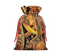 ZISHAK Cool Steampunk Gears - Bolsa de regalo de Navidad con cordón y atractivo rústico, para todas tus necesidades de regalo
