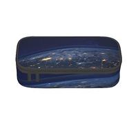 ZISHAK Estuche de tela Oxford de alta capacidad y con cremallera, el organizador de escritorio definitivo para la oficina, Vista de la Tierra, Talla única