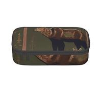 ZISHAK Magic Owel - Estuche de tela Oxford de alta capacidad y cremallera, el organizador de escritorio definitivo para la oficina, Lodge Bear Deer, Talla única