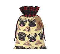 ZISHAK Muchas bonitas bolsas de regalo de Navidad con cordón ajustable, bolsas de regalo reutilizables para todas las ocasiones