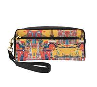 ZISHAK Sculpture - Bolsa de maquillaje portátil con estampado de elefante, diseño fácil de viajar, mini bolsa de maquillaje versátil, I Love London, Talla única