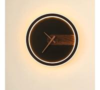 zishuo shop Lámparas de Pared, Apliques de Pared Creativos con Reloj Silencioso, Iluminación Led de 34 W Y 3000 K, Lámpara de Pared Sencilla, Aplde Pared Moderno para Dormitorio, Pasillo, Sala de Esta