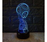 zishuo shop Lámparas de Pared, Apliques de Pared, Luz Nocturna Led con Ilusión 3D de la Copa Del Mundo, Interruptor Táctil de 7 Colores con Cambio Gradual, Lámpara de Mesa Usb O Decoración Del Hogar.
