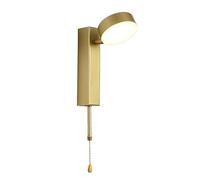 zishuo shop Lámparas de Pared, Juego de 2 Apliques Clásicos Modernos, Lámpara de Lectura para Mesita de Noche, con Interruptor de Encendido Y Apagado con Cadena, Aplde Pared de Metal con Acabado en La