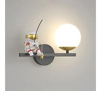 zishuo shop Lámparas de Pared, Lámpara de Pared de Astronauta con Luna para Habitación Infantil, Lámpara de Pared Led con Atenuación de 5 W, Lámpara de Pared de Astronauta con Luna 3D para Dormitorio