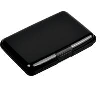ZISONIX Cartera, Formato de tarjeta de identificación, licencia de conducir, protección RFID contra el fraude y la desmagnetización, modelo Smart Case BIG Stockholm (plata), En negro, 14.2, Clásico