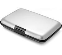 ZISONIX Cartera, Formato de tarjeta de identificación, licencia de conducir, protección RFID contra el fraude y la desmagnetización, modelo Smart Case BIG Stockholm (plata), Plata, 14.2, Clásico