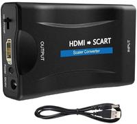 Zisonix hdmi a scart adaptador, convertidor hdmi a peritel, adaptador de audio de vídeo Hdmi a perritel compatible con la salida de TV Ntsc/Pal para Ps3/Ps2/Tv/Dvd