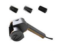 ZiStarlilife 1 cepillo eléctrico recargable para parrilla con cabeza de acero inoxidable, motor de 2 velocidades para parrillas de barbacoa y planchas, limpiador impermeable para campamento en el