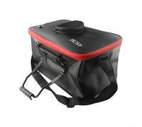 ZiStarlilife 1 cubo de pesca plegable EVA Live Fish Box con cubierta de malla correa ajustable para pesca en el mar, camping, senderismo, almacenamiento de agua al aire libre, negro (45 cm)