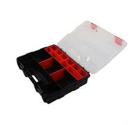 ZiStarlilife 1 organizador de caja de herramientas de gran capacidad con separadores ajustables y tapa transparente, almacenamiento de plástico PP para piezas de hardware, tornillos, aparejos de pesca