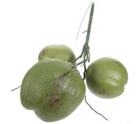 ZiStarlilife 1 paquete de cocos verdes artificiales de frutas tropicales falsas para decoración del hogar, boda, fiesta, fotografía, accesorios, tienda, exposición, panadería, plástico realista 13.4 x