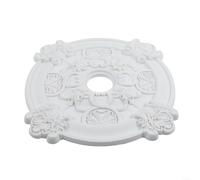 ZiStarlilife 1 paquete de medallón de techo blanco para cubierta de ventilador de lámpara, placa decorativa redonda de poliuretano oculta imperfecciones, instalación sin taladro para vivir