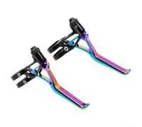 ZiStarlilife 1 par de palancas de freno de bicicleta V Juego de palancas de freno 64g Ultra ligero para Brompton Bicicleta plegable 14 16 20 pulgadas CNC Mango de aleación de aluminio (color)