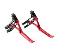 ZiStarlilife 1 par de palancas de freno de bicicleta V Juego de palancas de freno 64g ultraligero para bicicleta plegable Brompton 14 16 20 pulgadas CNC mango de aleación de aluminio (rojo)