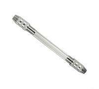 ZiStarlilife 1 portabrocas de mano de doble cabeza para perforación de joyería, madera, plástico, ámbar, tornillo de banco de aleación de aluminio con rango de sujeción de 03-32 mm, plateado