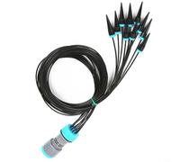 ZiStarlilife 10 salidas de agua para riego de jardín, conector de plástico negro de 160 cm para riego de césped y plantas en el hogar y patio al aire libre