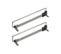 ZiStarlilife 2 barras telescópicas retráctiles para colgar ropa, longitud ajustable, material de hierro plateado para armario, lavandería, eventos, organización de almacenamiento colgante (400 mm)