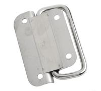 ZiStarlilife 2 hebillas de asa, manijas plegables de acero inoxidable, accesorios de manija de gabinete para armarios, puertas, cajones, cajas de madera (M)