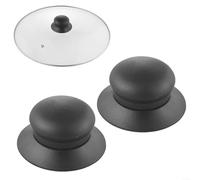 ZiStarlilife 2 manijas de repuesto para tapa de olla para cacerola y cubiertas de olla a presión, accesorio de cocina de baquelita negra para cocinar y comer