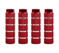 ZiStarlilife 4 piquetas de aleación de aluminio antideslizantes para eje trasero con tornillos de montaje de 10 mm para bicicletas de carretera, montaña y pista, uso de pasajeros de ciclismo (rojo)