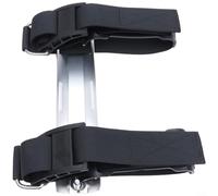 ZiStarlilife Adaptador de tanque único de aluminio ligero para ala BCD con correas de nailon, ajuste ajustable para cilindros de buceo de 12 L, cuello seguro que evita la caída del tornillo (plata)