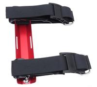ZiStarlilife Adaptador de tanque único de aluminio ligero para ala BCD con correas de nailon, ajuste ajustable para cilindros de buceo de 12 L, cuello seguro que evita la caída de tornillos (rojo)