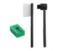 ZiStarlilife Aguja de repuesto para Audio-Technica Stylus, para tocadiscos de cartucho ATN95E AT93 AT3400 AT3450, con juego de cepillos de limpieza, verde y negro