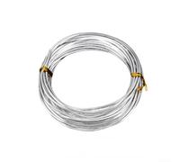 ZiStarlilife Alambre de aluminio para manualidades de 5 m de longitud en múltiples calibres de 1 mm, 1,5 mm, 2 mm, 2,5 mm, 3 mm, para manualidades y proyectos de arte, color plateado (calibre 10, 2,5