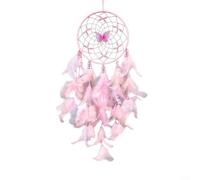 ZiStarlilife Atrapasueños hecho a mano para colgar en la pared con plumas y cuentas, móvil decorativo de 67 cm para un sueño tranquilo en el dormitorio, sala de estar o dormitorio