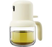 ZiStarlilife Botella de aceite de vidrio, dispensador de nebulización a presión de 180 ml con boquilla antigoteo para freidora de aire, parrilla, ensalada y cocina, cocina sin plomo para mister (beige