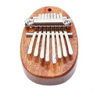 ZiStarlilife Caja de música de madera con 8 teclas para mini reproductor de pulgar, kit de modelo mecánico, estilo antiguo, decoración del hogar, marrón, 5,5 cm