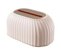 ZiStarlilife Caja de pañuelos de cajón con base de resorte, elegante diseño a rayas para sala de estar, baño, coche, soporte de almacenamiento resistente de PET y ABS, elegante decoración del hogar