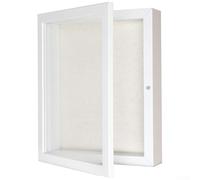 ZiStarlilife Caja de sombra 3D con marco de caja de sombra profunda con acabado de grano de madera, vitrina de pared F para fotos, obras de arte, boletos de memoria, cierre magnético, estilo vintage