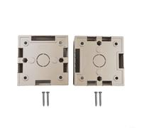 ZiStarlilife Caja trasera de pared de red de montaje en superficie con 86 x 86 x 40 mm, dimensiones para placas frontales Ethernet, instalación de enchufes de gestión de cables (dorado, 2 unidades)