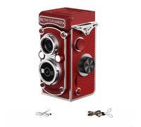 ZiStarlilife Cámara digital CCD retro para grabación de video de alta definición, cuerpo ABS compacto para estudiantes, vida en el campus, documentación diaria, blanco (rojo)
