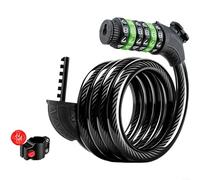 ZiStarlilife Candado de bicicleta resistente con combinación de 6 dígitos, cable de acero de 11 mm, seguridad antirrobo para bicicleta, bicicleta de montaña y scooter (B)