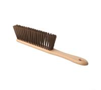 ZiStarlilife Cepillo para chimenea con mango de madera y cabeza en forma para limpieza de chimenea y chimenea, diseño de costura de borde que llega a esquinas estrechas, herramienta esencial para el