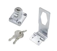 ZiStarlilife Cerradura de caja registradora de acero inoxidable, cerradura de seguridad de cajón grueso con 2 llaves para archivadores, taquillas de almacenamiento y muebles de oficina, protección