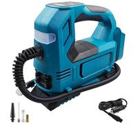 ZiStarlilife Compresor de aire inflador de neumáticos inalámbrico, bomba de aire portátil de 160 PSI con medidor digital, inflado rápido de 60 l/min, apagado automático, compatible con 18 V, (A)