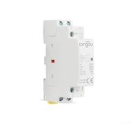ZiStarlilife Contactor de CA de 2 polos 2NO Control de circuito 35Mm DIN Rail Mount Electric Power System, con carcasa ignífuga, rango de temperatura -5°C a 40°C para caja de distribución industrial