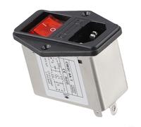 ZiStarlilife CW2B-T CW2C-T IEC Socket Filtro de alimentación con luz Interruptor de seguridad Línea Supresor de ruido para equipos de comunicación Equipo mecánico 3A 6A 10A (CW2C-6A-T)