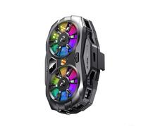 ZiStarlilife Enfriador de teléfono móvil con chips semiconductores duales y luces RGB, control inteligente de temperatura para juegos, ventilador silencioso de 40 dB para teléfonos de 65 a 85 cm de