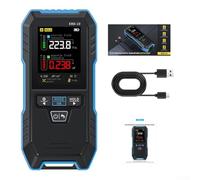 ZiStarlilife ERD-10 4-en-1 Detector EMF Medidor de fuerza de campo magnético eléctrico Monitor de temperatura, pantalla LCD digital tipo C de carga, para oficina en casa