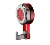 ZiStarlilife Gancho giratorio con ventosa de 360 grados, colgador de toallas, sin taladro, aspiradora, fuerte sujeción para baño, cocina, espejo de vidrio, azulejos, material ABS, gris (rojo)