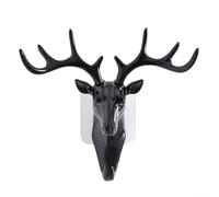 ZiStarlilife Ganchos de pared con diseño de cabeza de jirafa, elegante adorno colgante para sombreros, soporte de pared con forma de animal único, 17 cm (color negro)